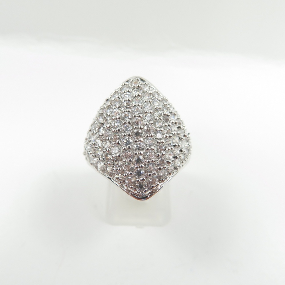 925 Silver petite CZ Diamonds Ring